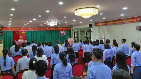 Phân hiệu Đại học Thái Nguyên tại tỉnh Lào Cai tổ chức Lễ chào cờ và sinh hoạt dưới cờ tháng 8/2026