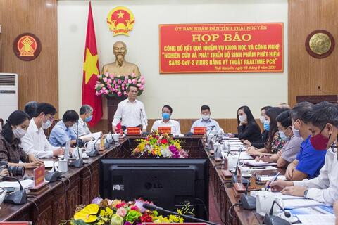 Công bố kết quả nghiên cứu bộ sinh phẩm phát hiện SARS-Cov-2 do nhóm nghiên cứu của Trường Đại học Khoa học và Bệnh viên TW Thái Nguyên thực hiện