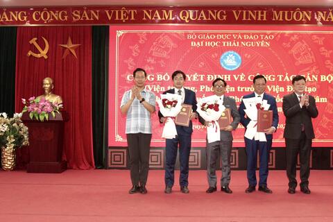 Đại học Thái Nguyên công bố các Quyết định về công tác cán bộ