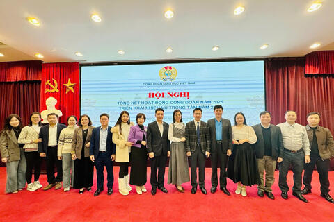 Công đoàn Đại học Thái Nguyên tham dự Hội nghị tổng kết công tác công đoàn năm 2025, triển khai nhiệm vụ năm 2026 do Công đoàn Giáo dục Việt Nam tổ chức