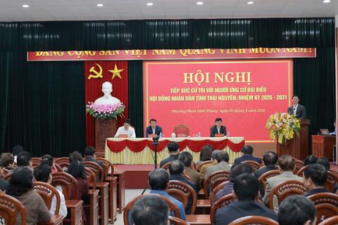 Tiếp xúc cử tri với người ứng cử đại biểu HĐND tỉnh Thái Nguyên nhiệm kỳ 2026-2031