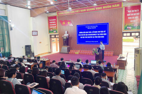 Tập huấn khai thác thư viện số và cơ sở dữ liệu ScienceDirect tại Phân hiệu Đại học Thái Nguyên tại tỉnh Điện Biên