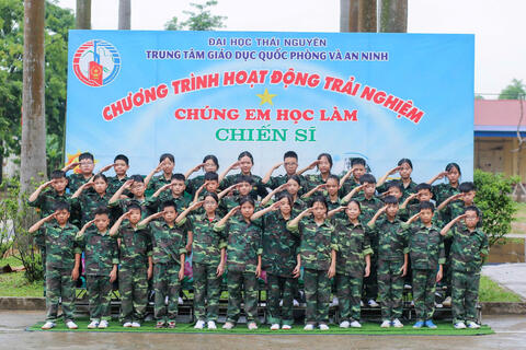 Trung tâm Giáo dục quốc phòng và An ninh, Đại học Thái Nguyên tổ chức chương trình “Chúng em học làm chiến sĩ” năm 2026