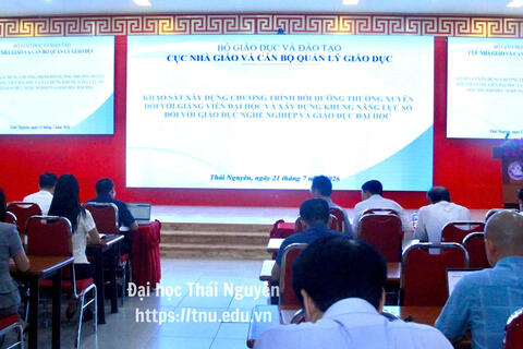 Khảo sát xây dựng chương trình bồi dưỡng thường xuyên và khung năng lực số đối với giảng viên đại học