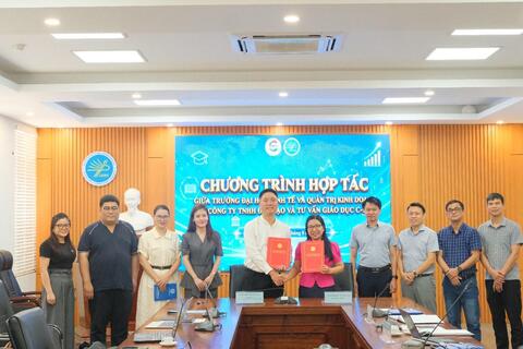 Trường Đại học Kinh tế và Quản trị kinh doanh ký kết hợp tác với Công ty TNHH Đào tạo & Tư vấn Giáo dục C-HUB