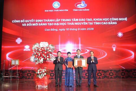 Hợp tác giữa Đại học Thái Nguyên và tỉnh Cao Bằng: Mở rộng không gian phát triển, lan tỏa tri thức vì cộng đồng