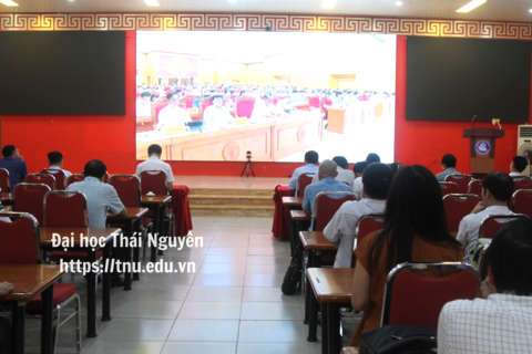 Đại học Thái Nguyên tham dự Hội nghị quán triệt, triển khai thực hiện Nghị quyết Hội nghị lần thứ tư, Ban Chấp hành Trung ương Đảng khóa XIV