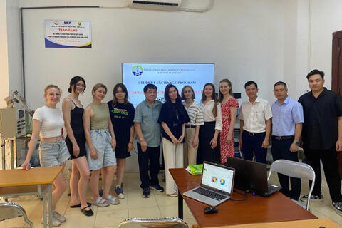 Students from Moscow Power Engineering Institute (MPEI), Russian Federation, Have Completed the Exchange Program at Thai Nguyen University