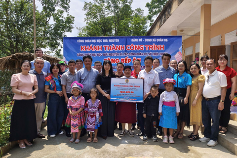 Thai Nguyen University Trade Union Inaugurates a Kitchen complex for Nam Son Kindergarten in Tuyen Quang Province
