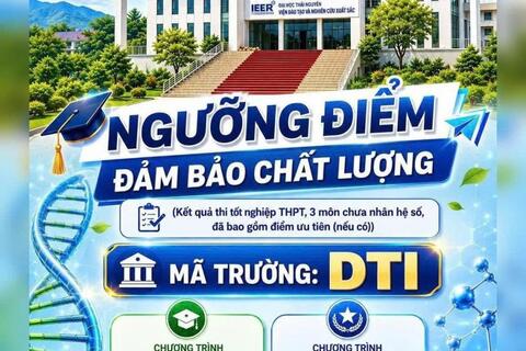 Viện Đào tạo và Nghiên cứu Xuất sắc công bố ngưỡng đảm bảo chất lượng đầu vào năm 2026