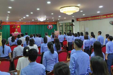 Phân hiệu Đại học Thái Nguyên tại tỉnh Lào Cai tổ chức Lễ chào cờ và sinh hoạt dưới cờ tháng 8/2026