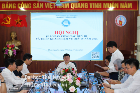 Đại học Thái Nguyên giao ban công tác quý III, triển khai nhiệm vụ quý IV năm 2026
